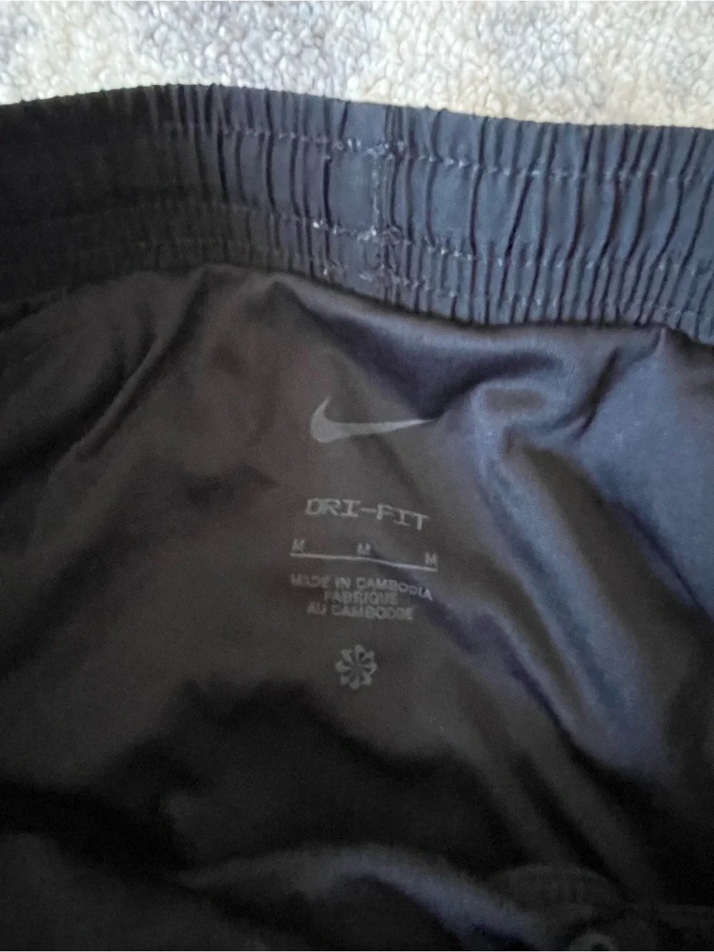 Nike kids Black Athletic Shorts with White